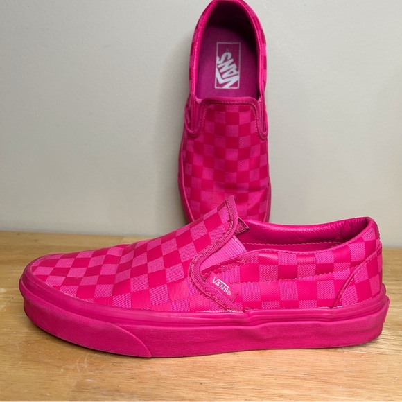 Vans Shoes - 🩷 🩷 RARE FIND 🩷 🩷Vans Classic Slip-On Checkerboard Sneakers on Pink Glow